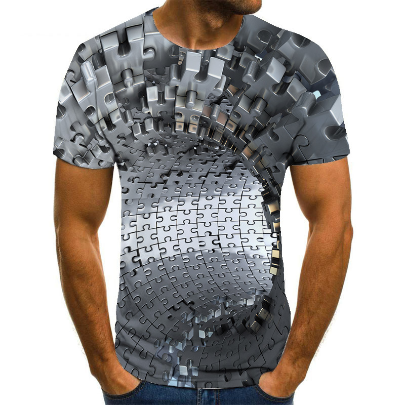 Title 36, Heren casual 3D-print T-shirts met korte mouwen...