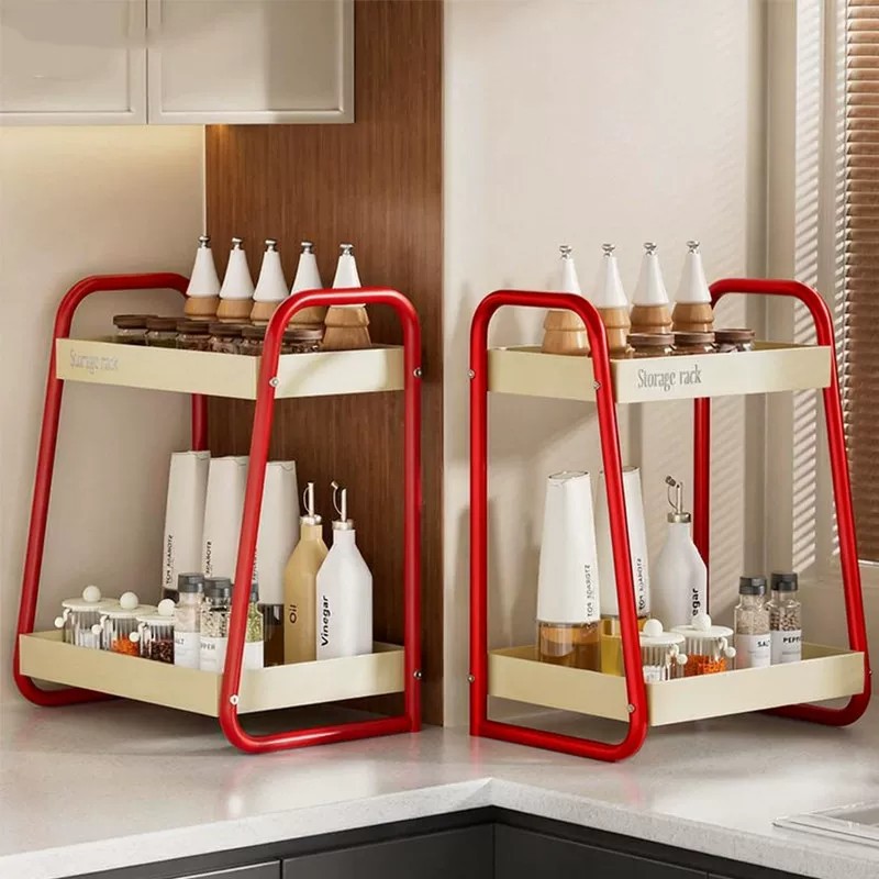 Spice Storage Rack Double Layer Kitchen Storage Rack Multifunctional