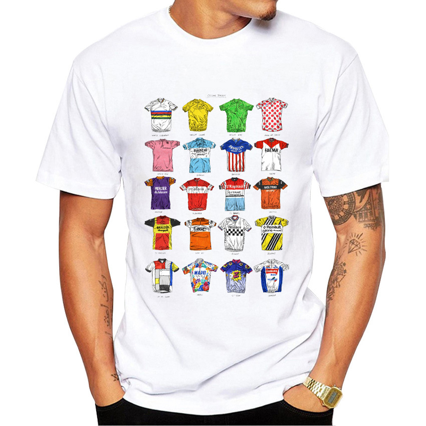 Title 4, Heren T-shirt met retro sportfiets print. Genie...