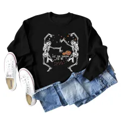 European And American Letter Print Loose Long Sleeve Sweatshirt - Styles2-M - View 1