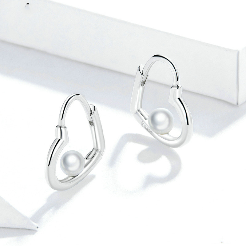 S925 Cherished Heart Female Earrings