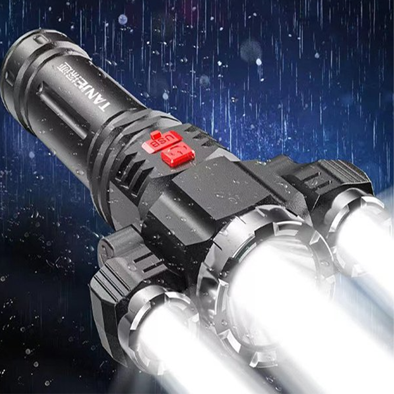 Outdoor Home Portable Riding USB Rechargeable Flashlight - Image 2