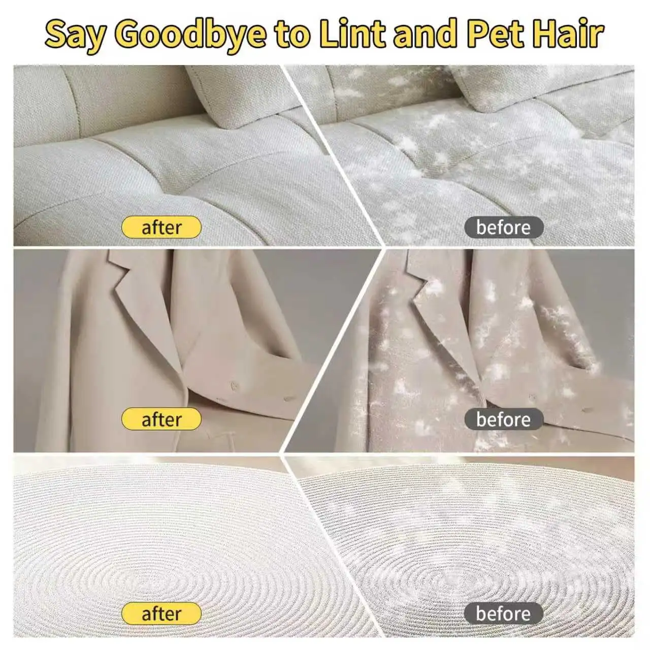 Upgraded Pet Hair Removal Gloves With Snug Elastic Wrist - Electrostatic Five-Finger Reusable Fur Remover For Cats & Dogs, Effortless Cleaning Tool For Couch, C