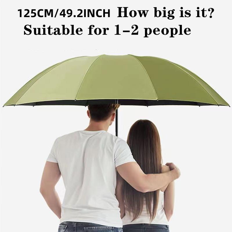 Double Umbrella, 12-rib Reinforced, Windproof And Waterproof, A Must-have Multi-functional Umbrella For Heavy Rain.Self-pickup Only. image 4