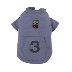 New Autumn And Winter Plus Velvet Digital Coat Dog Clothes - Blue - View 1