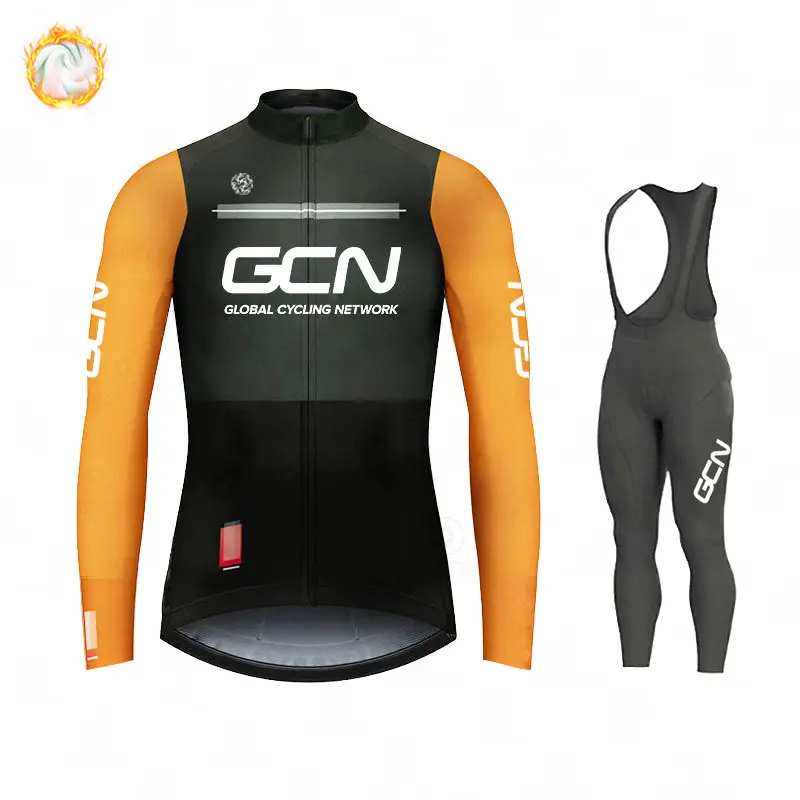 GCN Fleece Long Sleeve Cycling Jersey Running