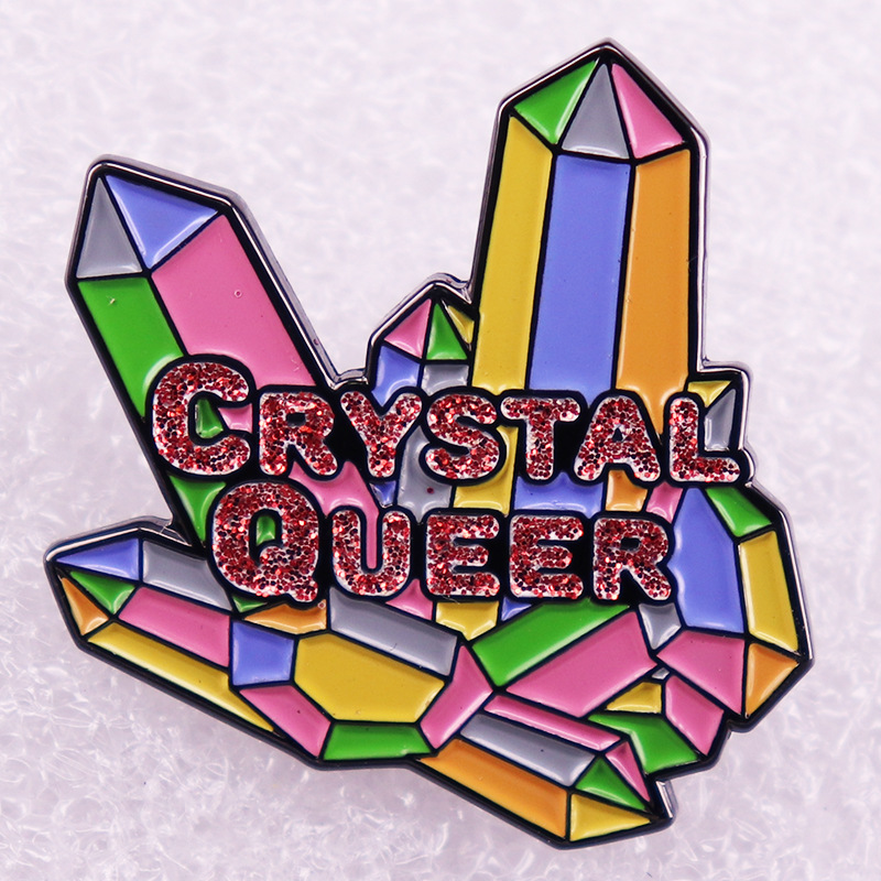 Creative Color Cute Glitter Pin Pastel Art Jewelry Black - Shop at LoveMi