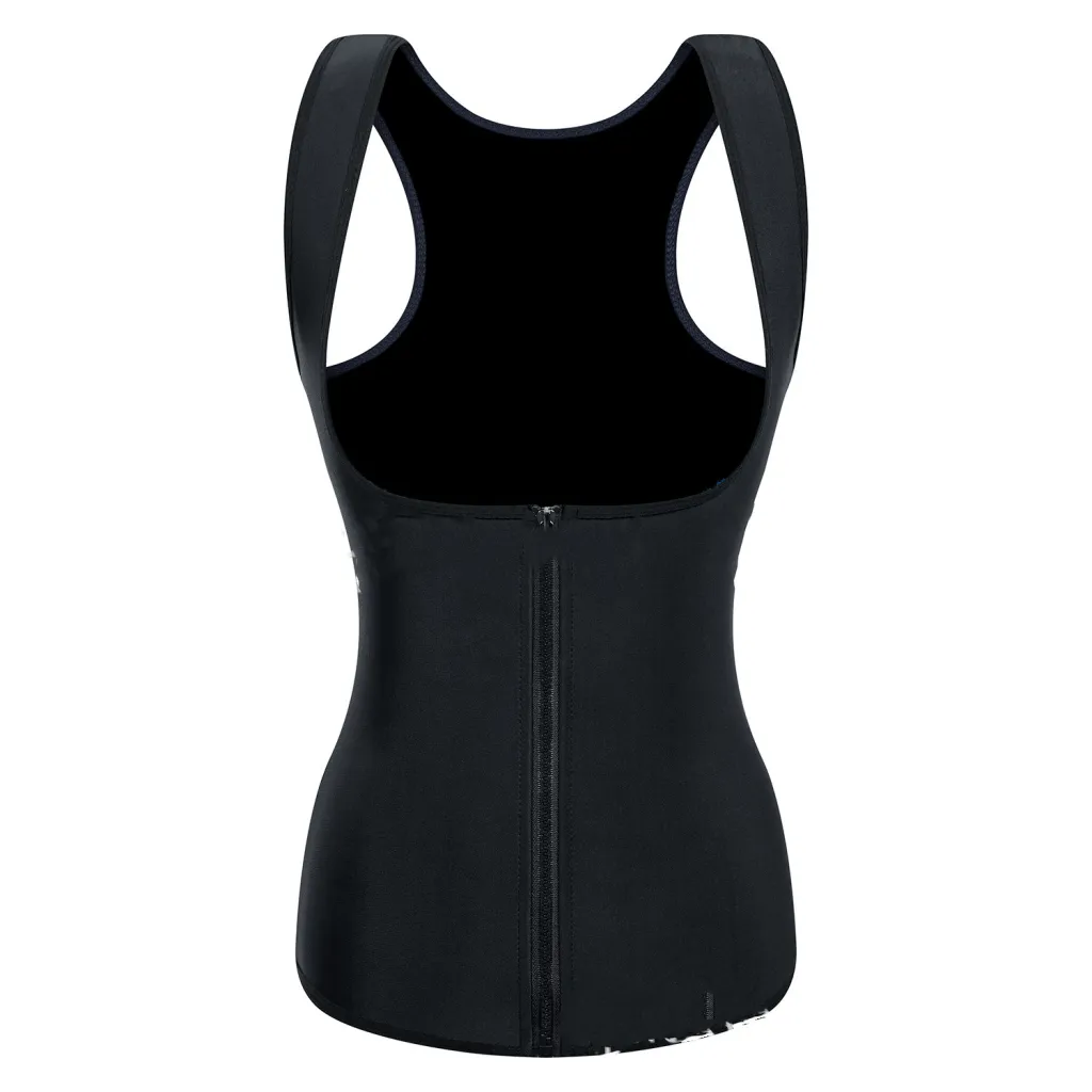 Women's Tight-fitting Tummy Tuck Vest Sports Corset Shaping Fitness - Black Film