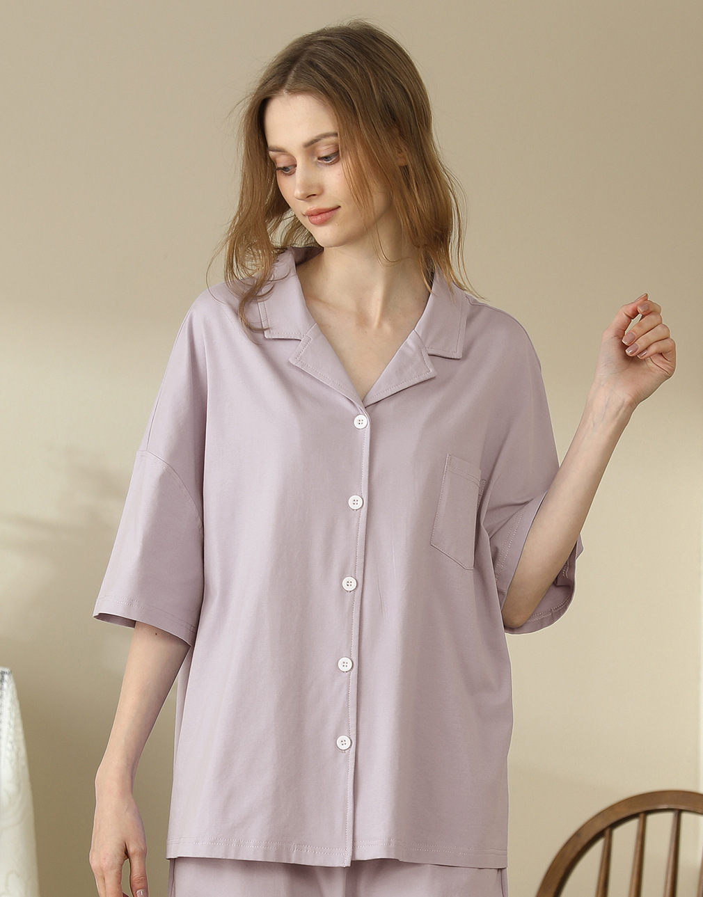 Title 6, Plus Size Loose Cotton Pajamas for Couples Comf...