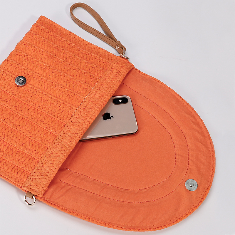 Small Hand Bag Straw Envelope