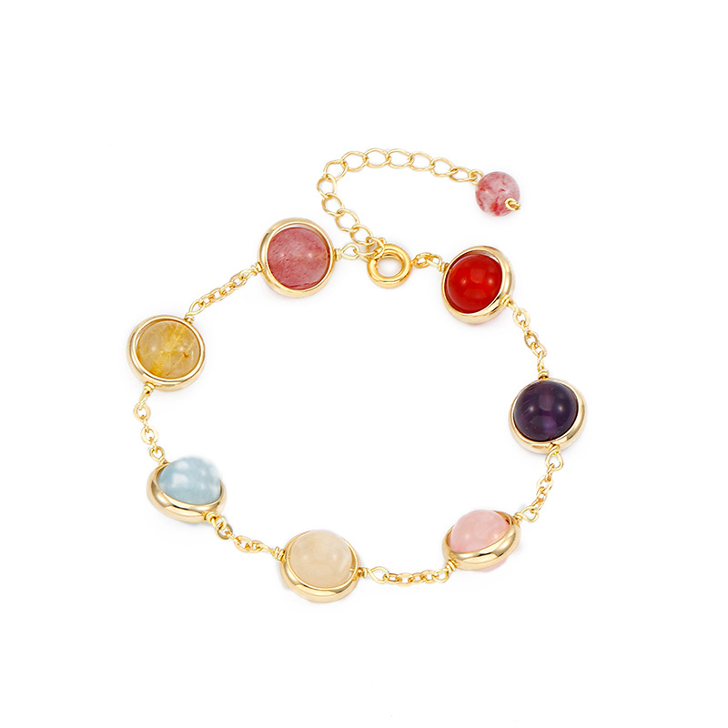 Bracelet Women's Transfer Strawberry Crystal Sea Sapphire Colorful Crystal