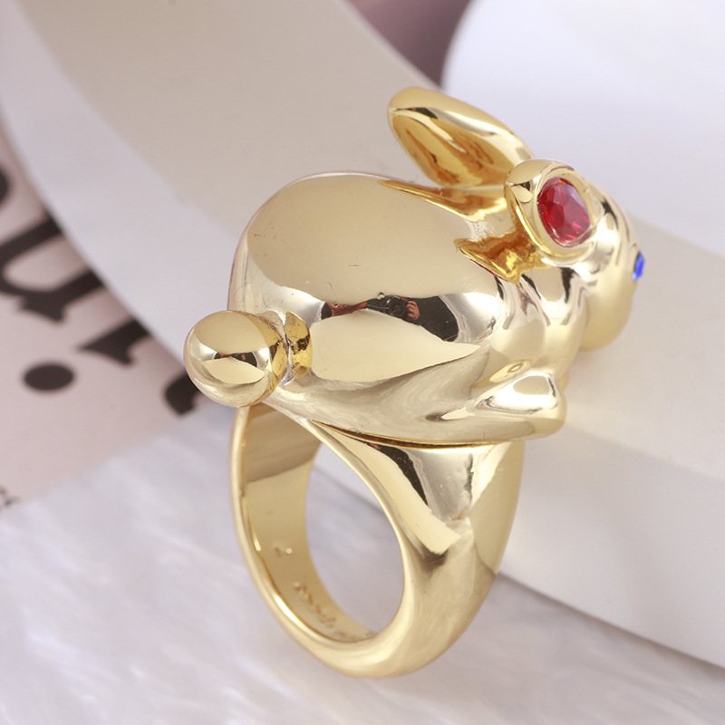 Title 3, Womens Metal Smooth Face Wealth Rabbit Ring. A...