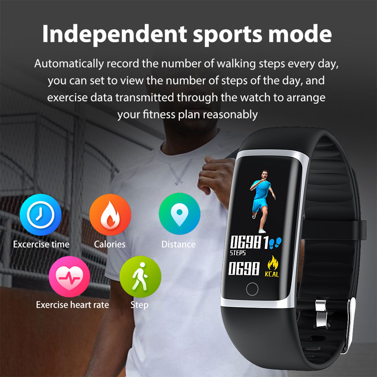 Pedometer Exercise Sleep Monitoring Multi-function Smart Bracelet - Image 24