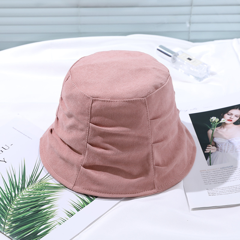 Fisherman Hat Female Folds Tide Shade Sunscreen Outdoor Soft And Portable