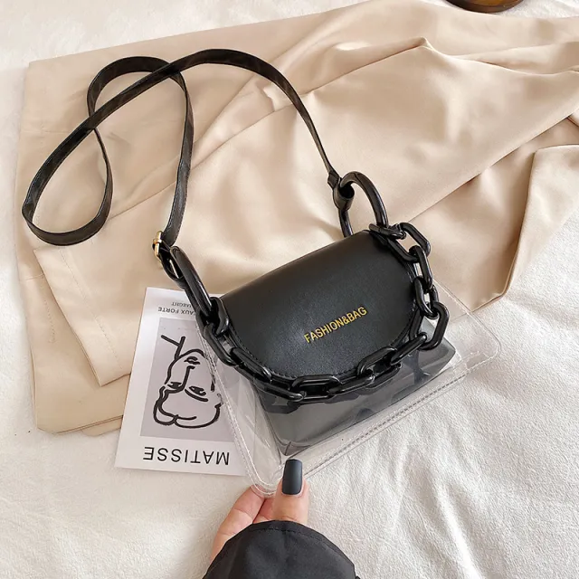 Fashion Chain Bag Single Shoulder Messenger Bag Black - Shop at LoveMi