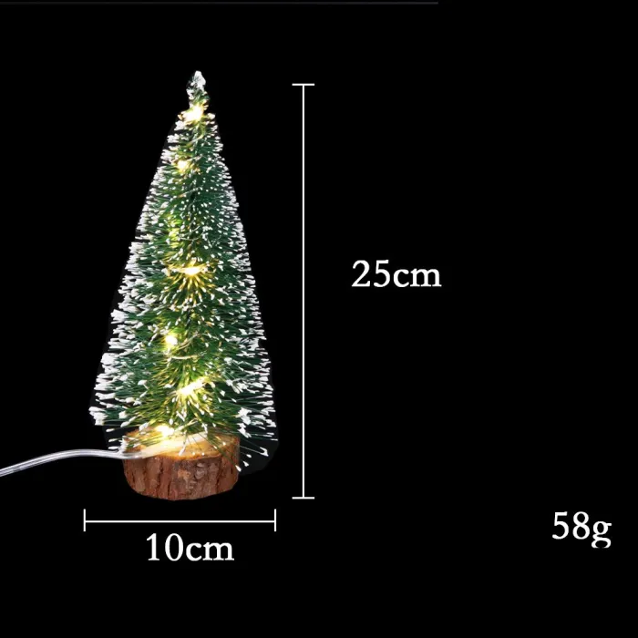 Mini LED Christmas Tree Decoration, Tabletop Tree with String Lights (15-40 cm) - detail photo 6