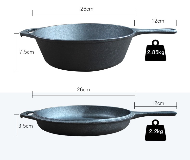 Title 7, Household Non-stick Flat Pan With Single Handle