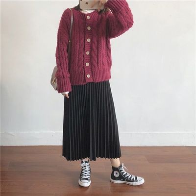Women's Twist Sweater Loose Outer Wear Spring And Autumn Cardigan Jacket
