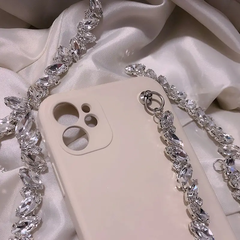 Net Red Shiny Rhinestone Chain Phone Case