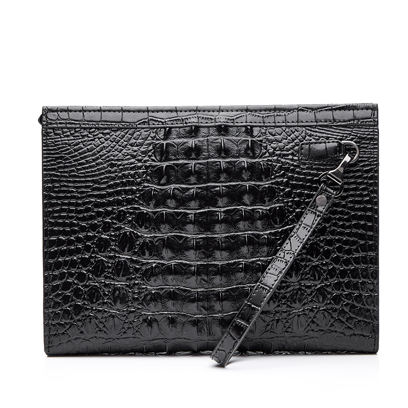 Leather Large Capacity Clip Bag Business Casual Clutch — foto 6
