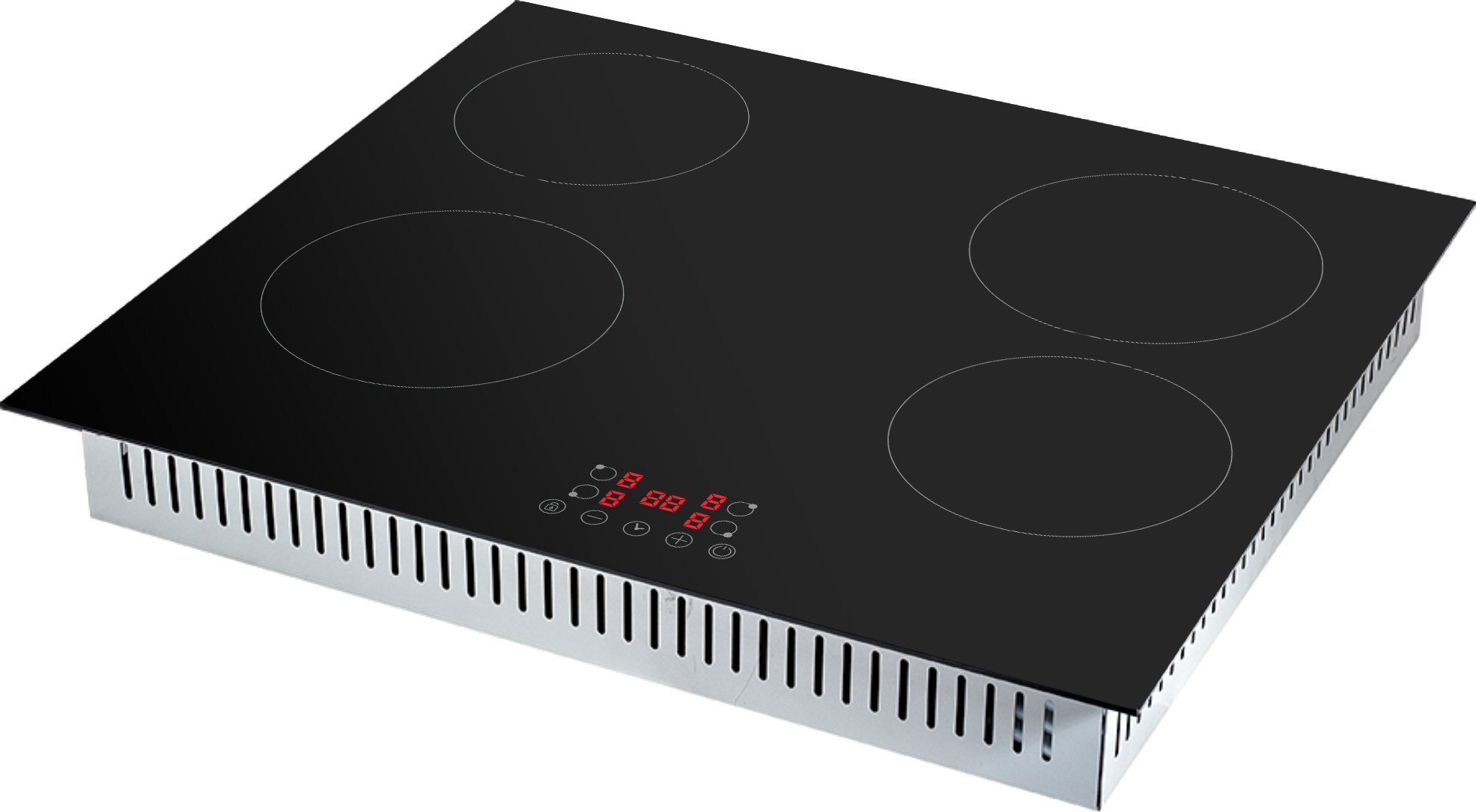 DTL-6000W 60cm Ceramic Hob 4 Zone Black Glass Built-in
