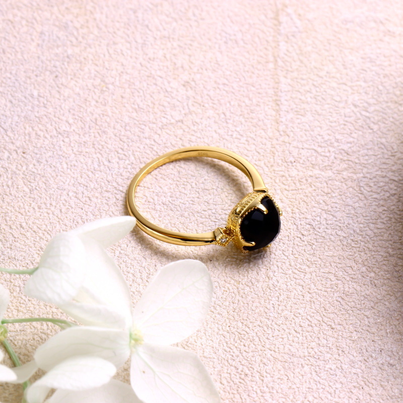 Title 6, Japanese Light Jewelry Retro Natural Gem Ring