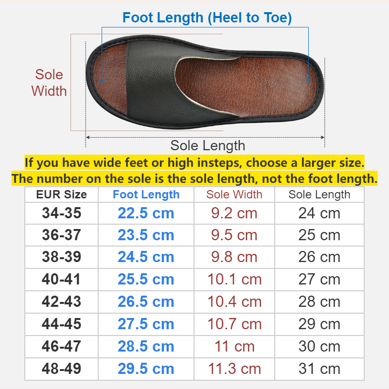 Title 1, Widened Plus Size Leather Slippers