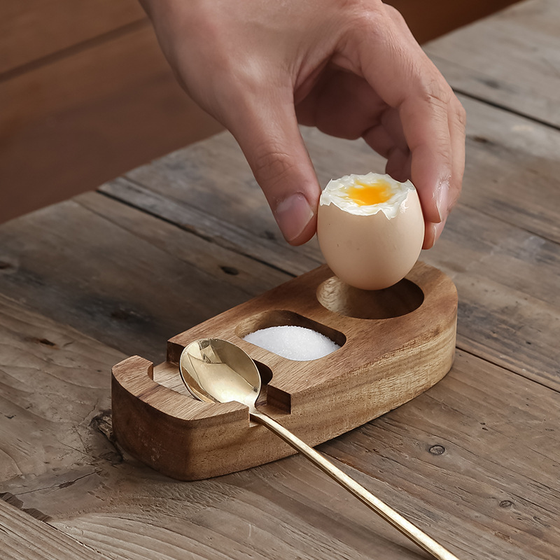 Complete egg cup craft set with wooden tray, punch & holder