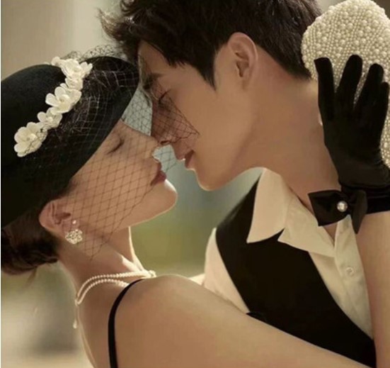 Vintage French Small Top Hat Children's Black Gauze Headdress