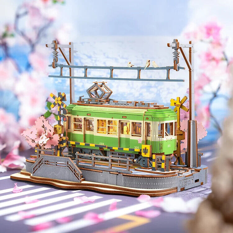 Sakura Journey 3D Puzzle Model Teens Gift - Kamakurakokomae station in front of Kamakura High School, the sakura train beckons you to a thrilling journey with your loved one. Be a tourist for a day as you leisurely roam the seaside where the windows are w