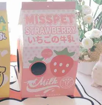Milk Carton Cat Scratcher Cat Toy Corrugated Paper Strawberry Milk - Shop at LoveMi