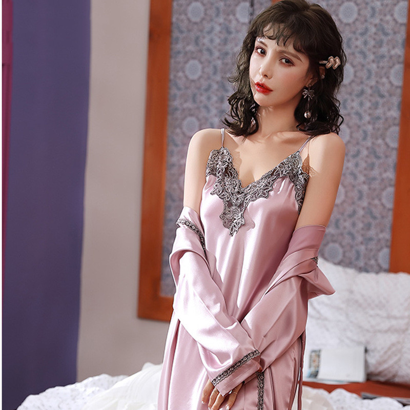 Title 2, Ladies ice silk pajamas two-piece