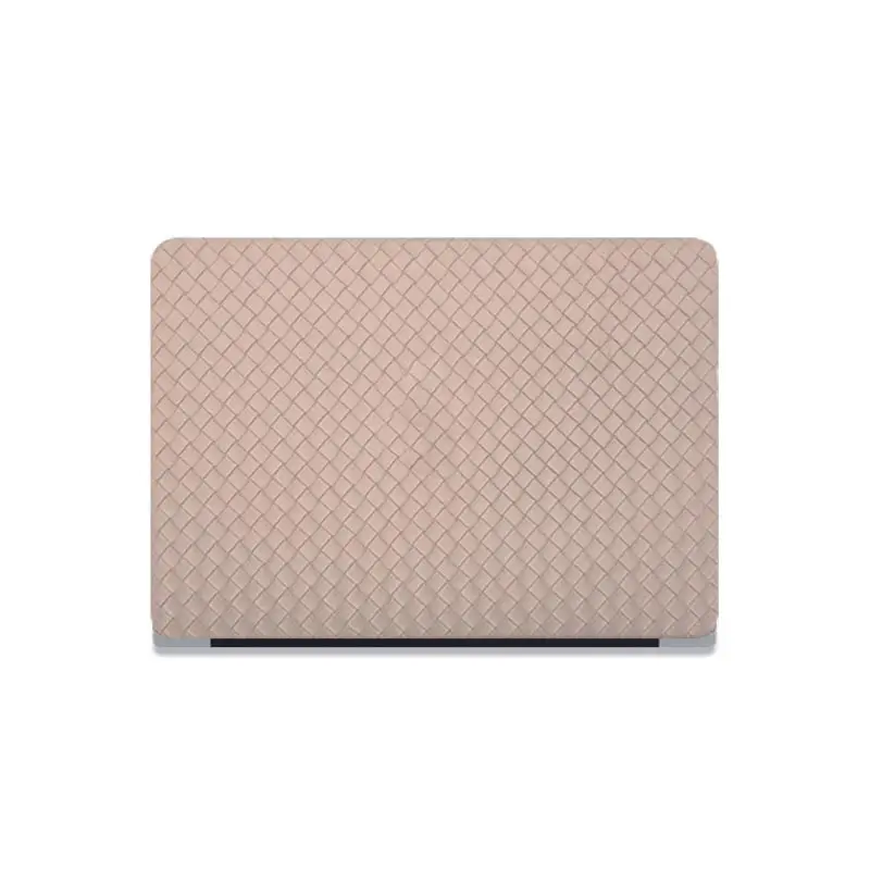 Milk Tea Color Leather Woven Computer Case