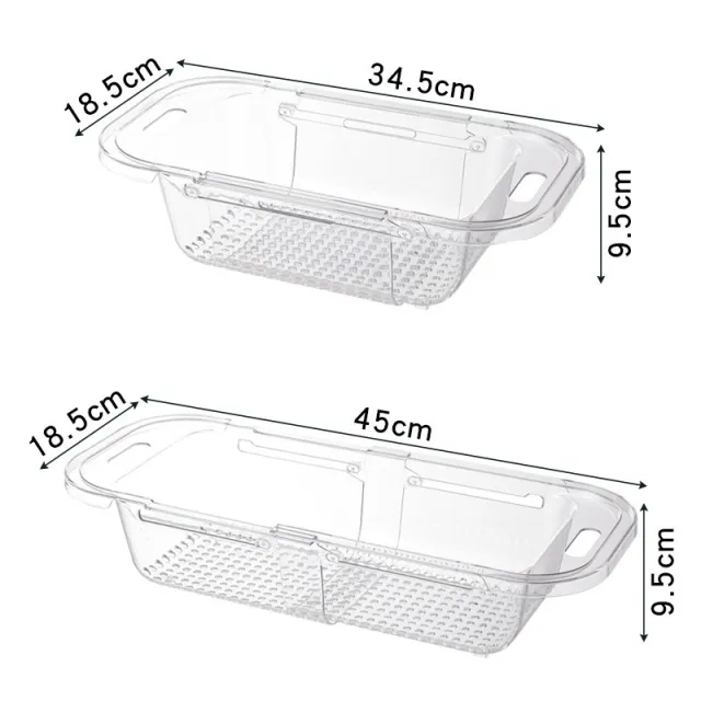 Household Sink Telescopic Drain Basket Rack Translucent Green - Shop at LoveMi