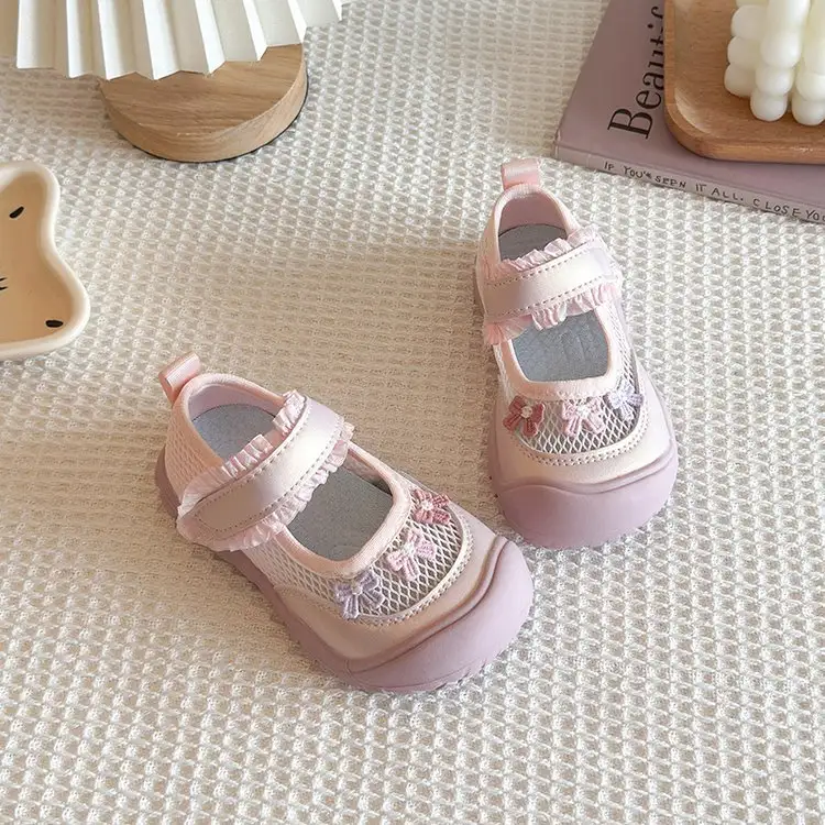 Children's Sports Shoes, Sandals, Breathable Mesh Shoes, Sweet Princess Shoes For Little Girls, Soft Soled Casual Shoes