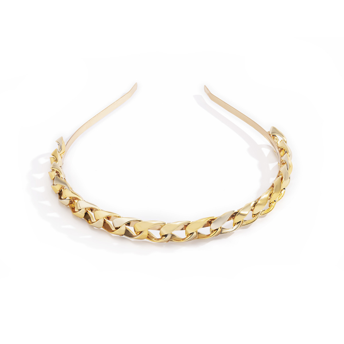 Accessories Simple Design Twist Chain Wash Headband Gold - Shop at LoveMi