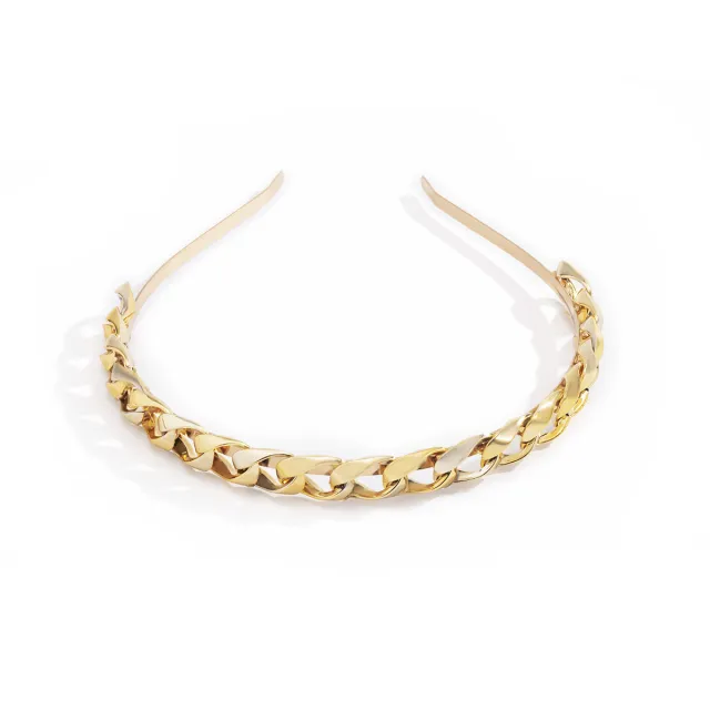 Accessories Simple Design Twist Chain Wash Headband Gold - Shop at LoveMi