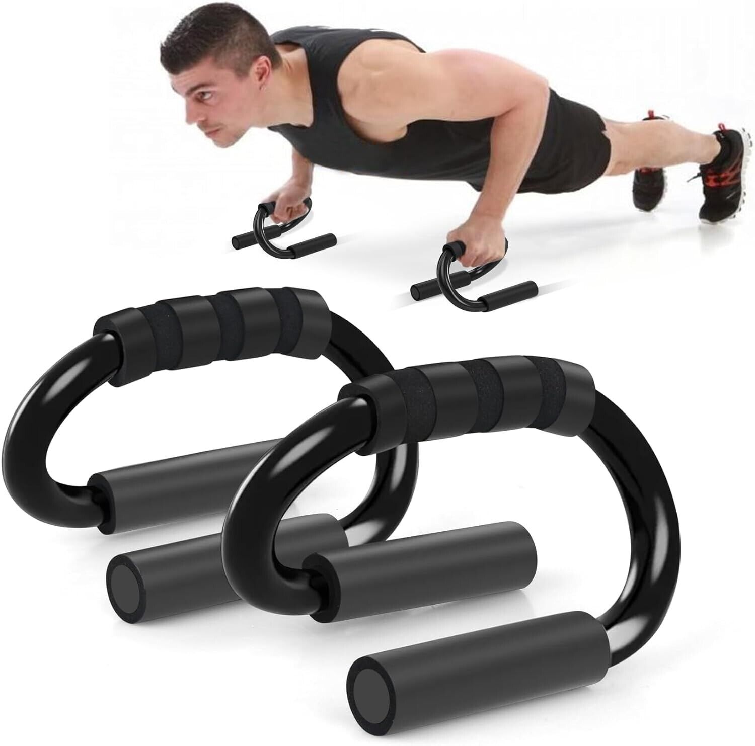 Non-slip Push Up Bars for Home Gym. we ship only inside the US, USPS First Class Package 2 Day Handling , 2-5 Day Shipping. Push Up Bars, Foam Grip, Unique Sturdy Structure Push-Up Stands, Perfect Strength Training Home Gym Push Up Handles for Floor by KT