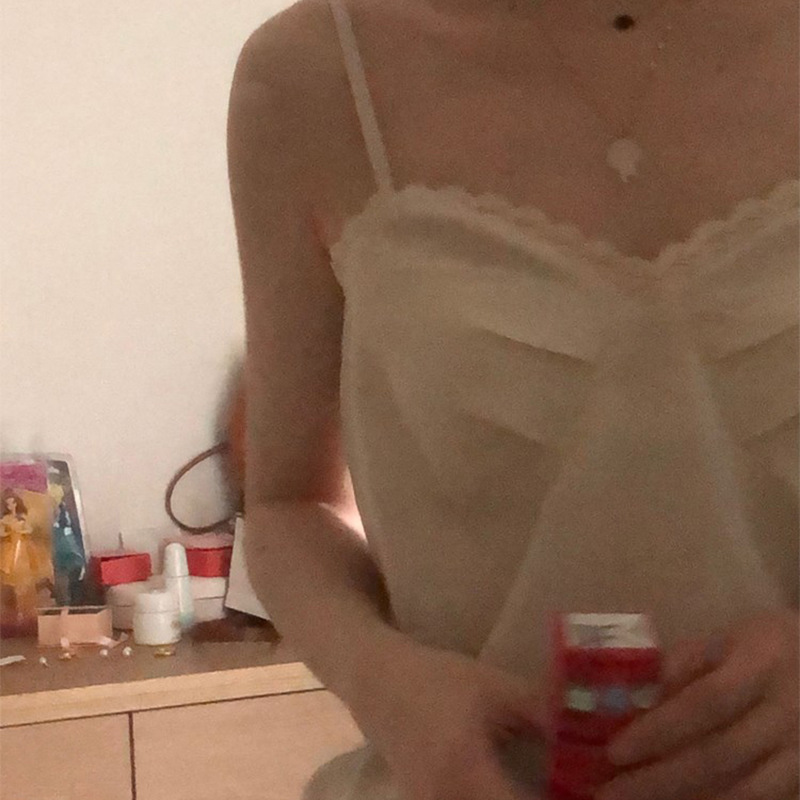 Simple And Elegant Retro Temperament Lace Tencel Sling Women