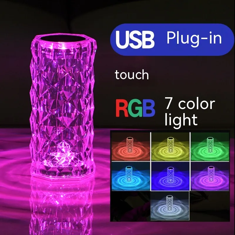 Crystal Rose Lamp Atmosphere Creative Led Table Lamp – image 8