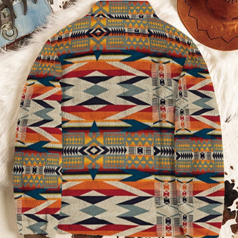 Autumn And Winter Casual Button Pocket Flannel Plush Men's Sweater