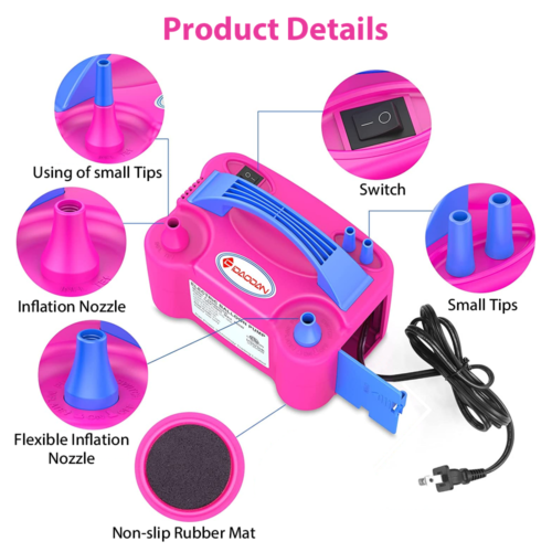 13000pa Electric Balloon Inflator With Dual Nozzle Party Air Blower Xmas UK