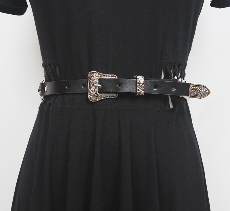 Title 4, New Fashion All-match Leather Belt With Pearl D...