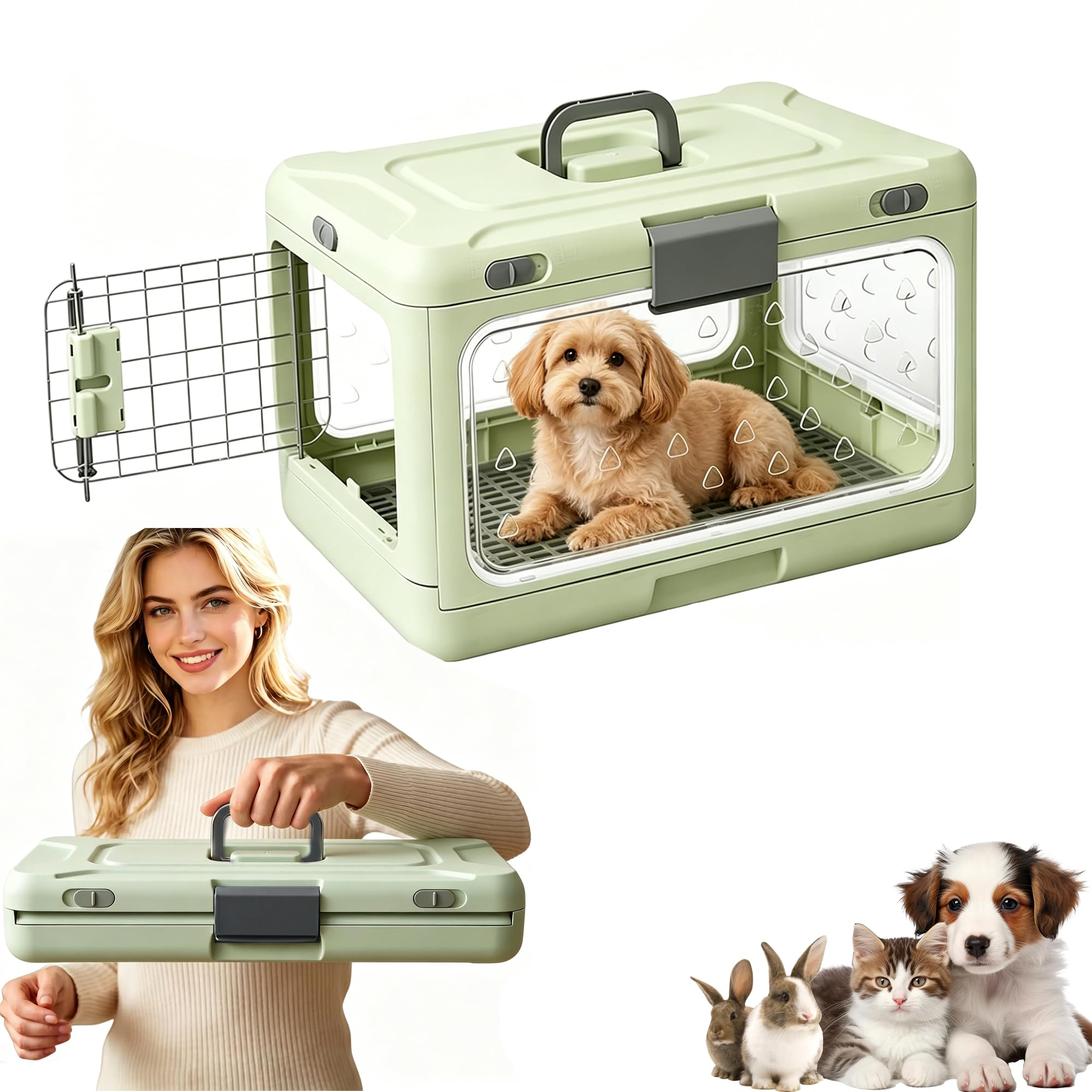 Cage de transport rigide pliable pour chat – Image 6
