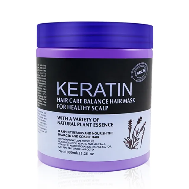 Lavender Non Steamed Hair Care Nutrition Hair Mask Multi Effect Repair Manic Soft Hair Treatment Skin care lotion 1000Ml Purple Lavender - Shop at LoveMi