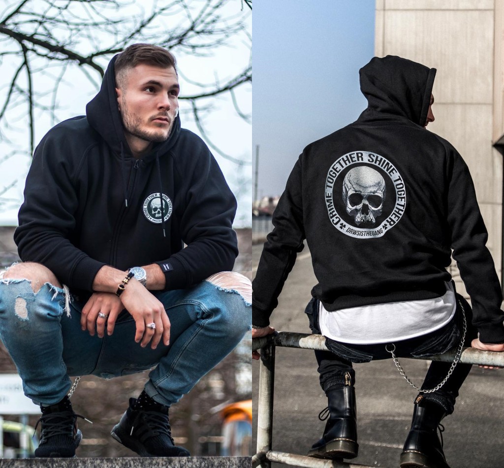 Title 13, Herren-Sportjacke mit Kapuze, trendiger Hip-Hop...