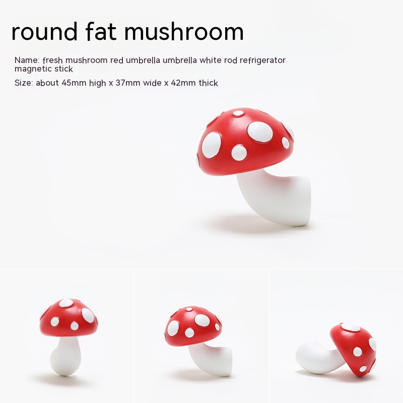 Title 5, Red Mushroom 3D Three-dimensional Magnet Refrid...