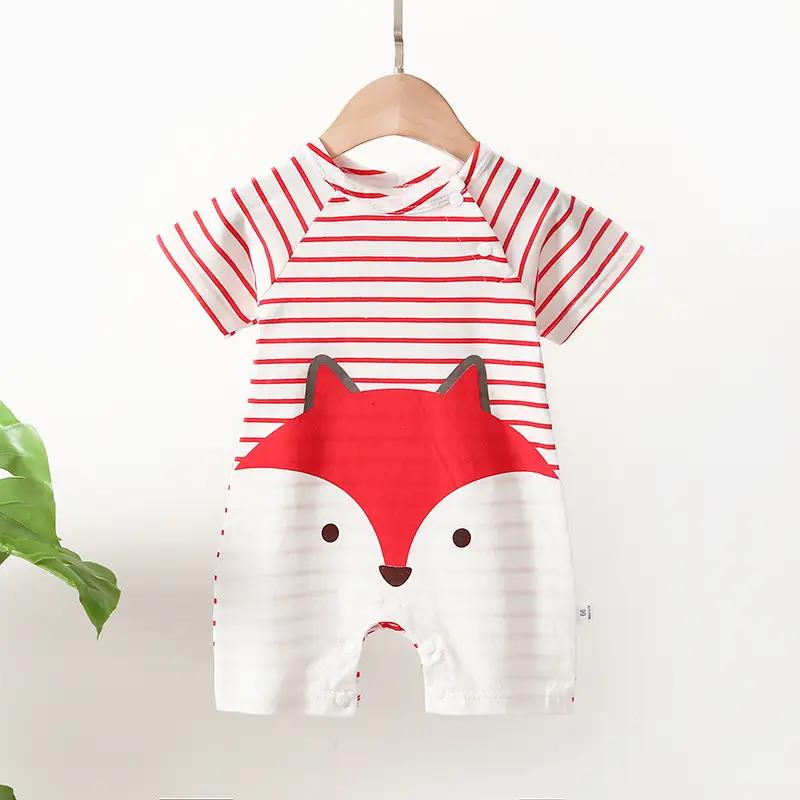 Thin Cotton Jumpsuit With Crotch Crawl Suit