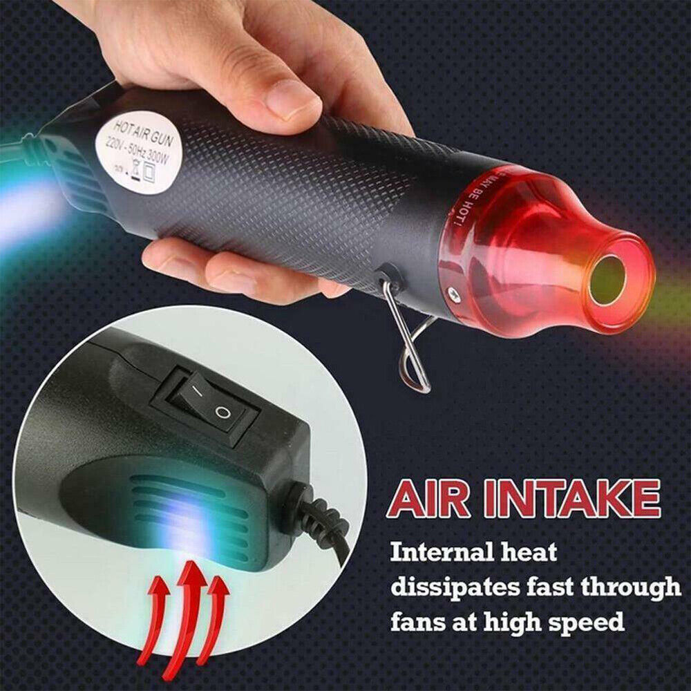 300W Handheld Hot Air Gun Portable Mini Heat Gun For DIY Crafts Shrink Wrapping — foto 9