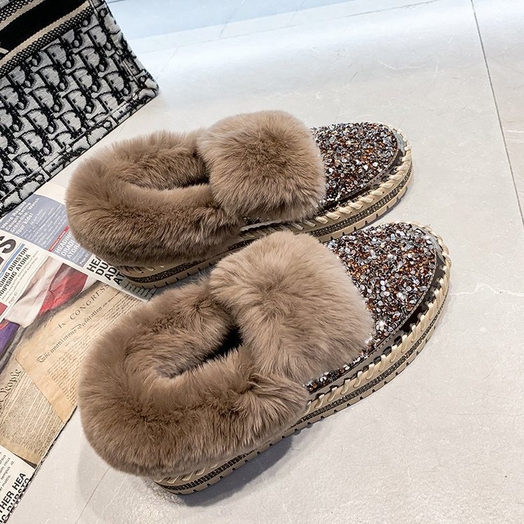 One-legged Shallow Mouth Single Shoes Casual Home Loafers